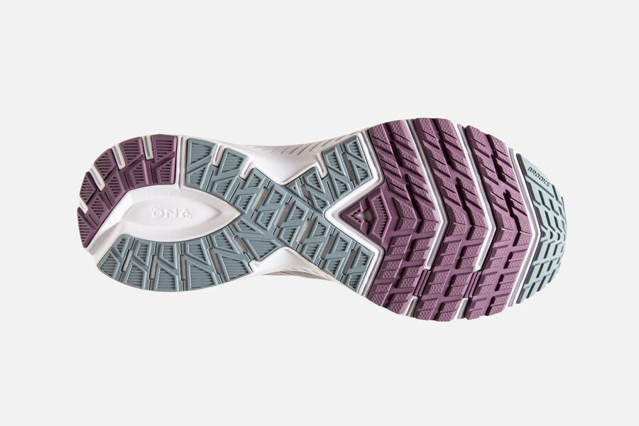 Launch 7 Road Brooks Running Shoes NZ Womens - Grey/Purple - QZSLOH-603